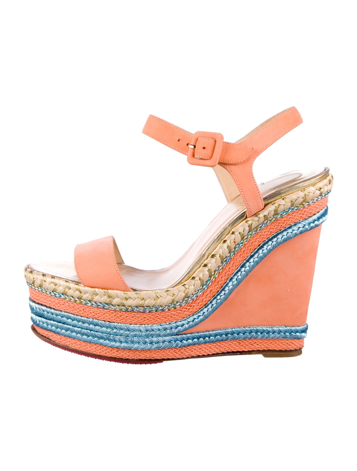 Christian Louboutin Nubuck Braided Accents Espadrilles