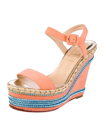 Christian Louboutin Nubuck Braided Accents Espadrilles