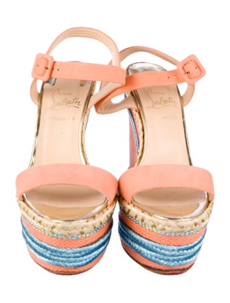 Christian Louboutin Nubuck Braided Accents Espadrilles