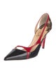 Christian Louboutin Patent Leather Animal Print D'Orsay Pumps