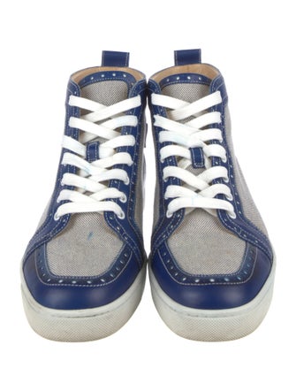Christian Louboutin Canvas Colorblock Pattern Sneakers
