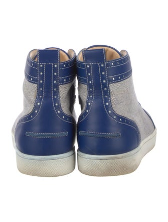 Christian Louboutin Canvas Colorblock Pattern Sneakers