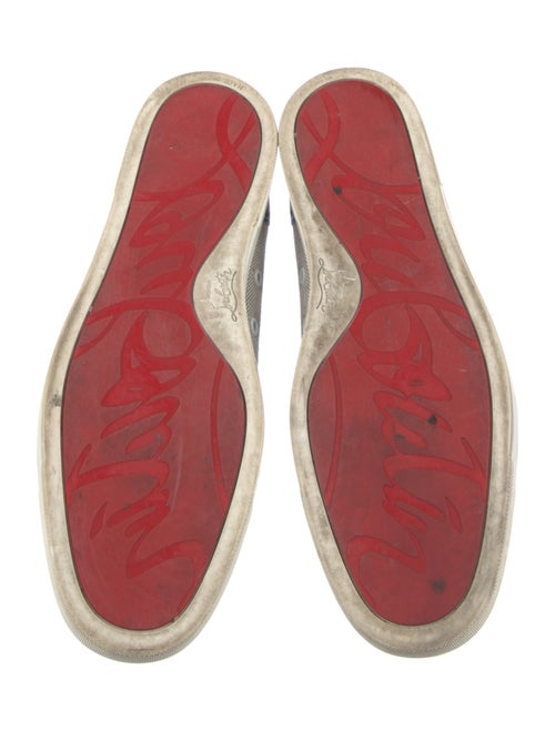 Christian Louboutin Canvas Colorblock Pattern Sneakers