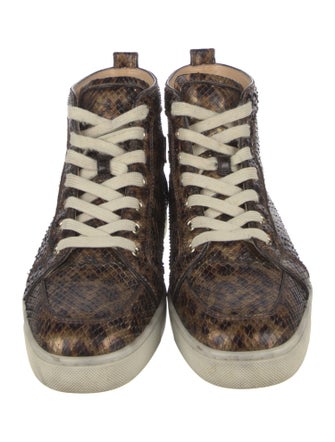 Christian Louboutin Snakeskin Animal Print Sneakers