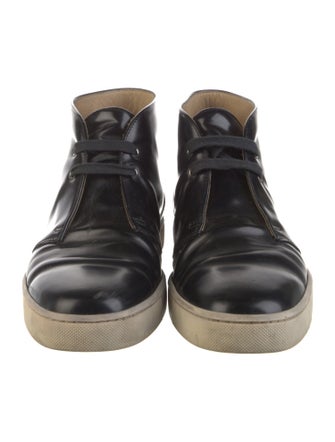 Christian Louboutin Leather Colorblock Pattern Sneakers