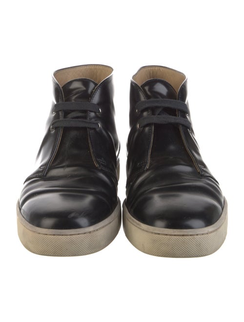 Christian Louboutin Leather Colorblock Pattern Sneakers