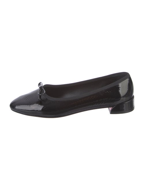 Christian Louboutin Patent Leather Bow Accents Ballet Flats