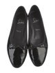 Christian Louboutin Patent Leather Bow Accents Ballet Flats
