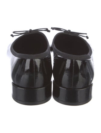 Christian Louboutin Patent Leather Bow Accents Ballet Flats