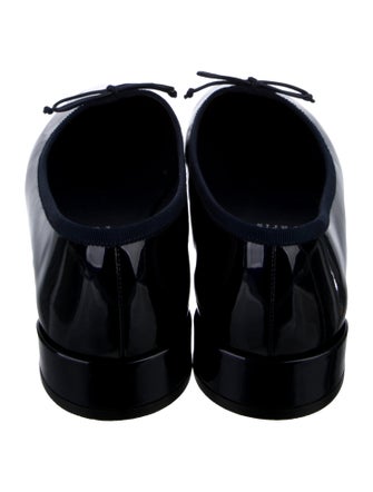 Christian Louboutin Patent Leather Bow Accents Ballet Flats