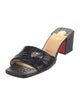 Christian Louboutin Embossed Leather Slides