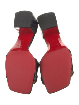 Christian Louboutin Embossed Leather Slides