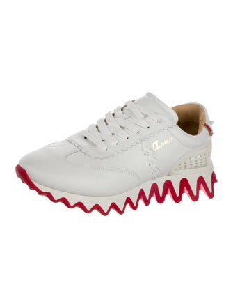 Christian Louboutin Spike Accents Leather Sneakers
