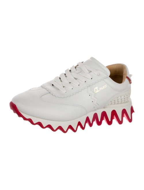 Christian Louboutin Spike Accents Leather Sneakers