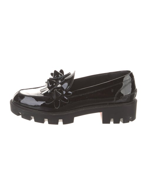 Christian Louboutin Spike Accents Patent Leather Loafers