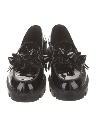 Christian Louboutin Spike Accents Patent Leather Loafers