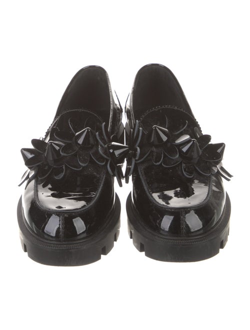 Christian Louboutin Spike Accents Patent Leather Loafers