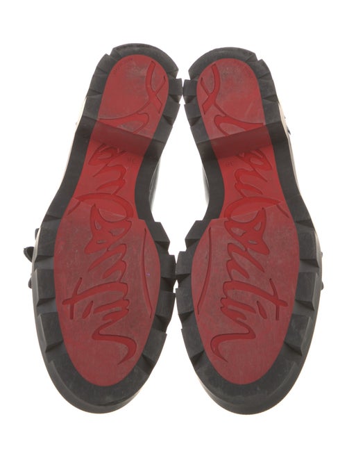 Christian Louboutin Spike Accents Patent Leather Loafers