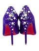 Christian Louboutin Suede Crystal Embellishments Pumps