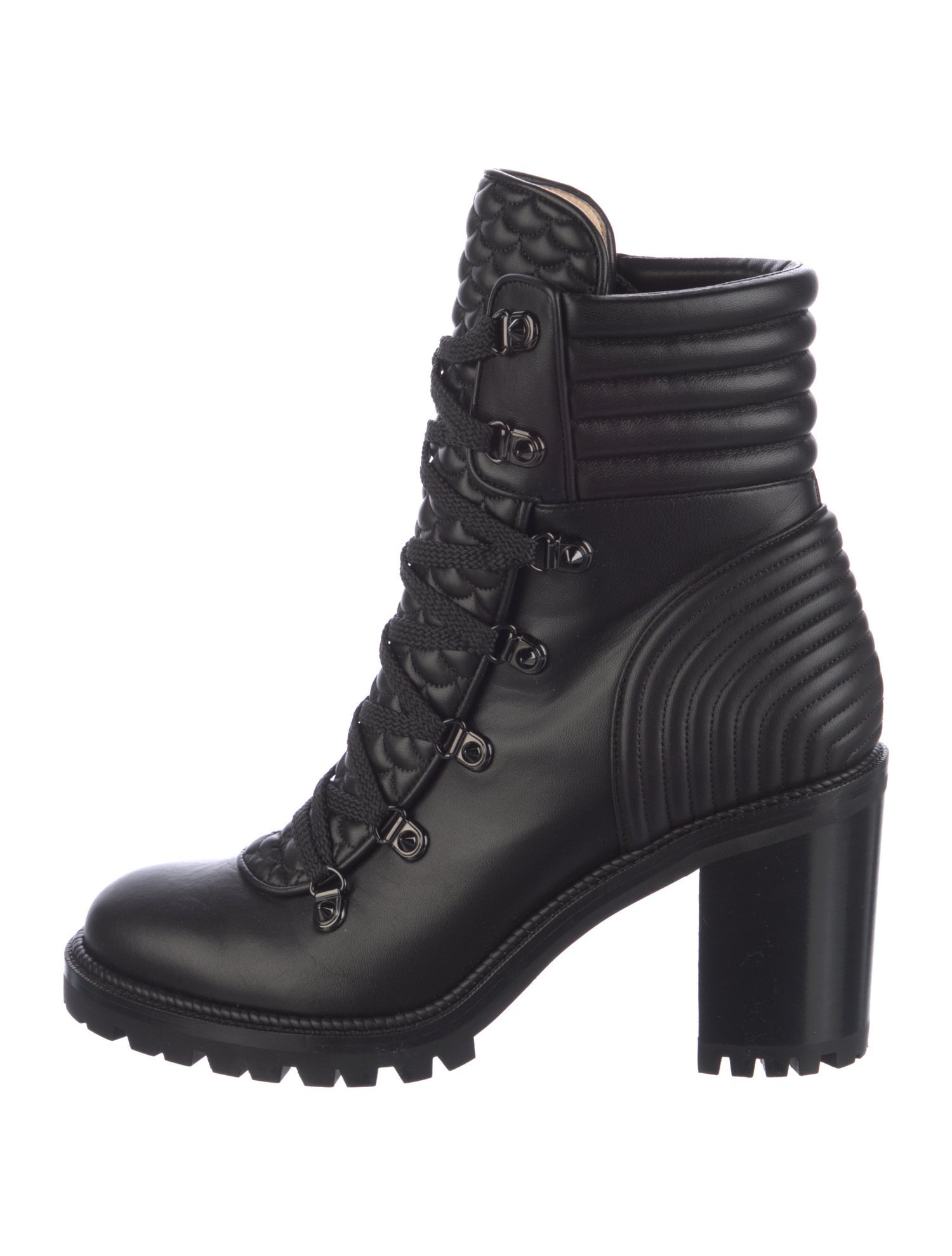 Christian Louboutin Leather Combat Boots