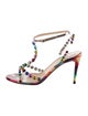 Christian Louboutin PVC Studded Accents T-Strap Sandals