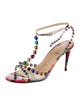 Christian Louboutin PVC Studded Accents T-Strap Sandals