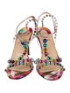 Christian Louboutin PVC Studded Accents T-Strap Sandals