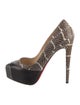 Christian Louboutin Snakeskin Animal Print Pumps