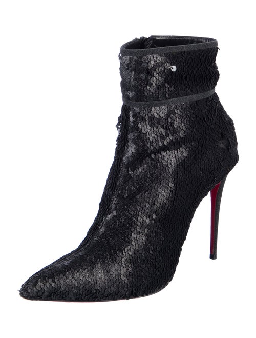 Christian Louboutin Sequins Glitter Accents Boots