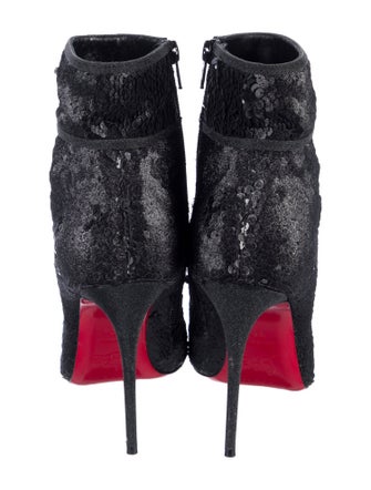 Christian Louboutin Sequins Glitter Accents Boots