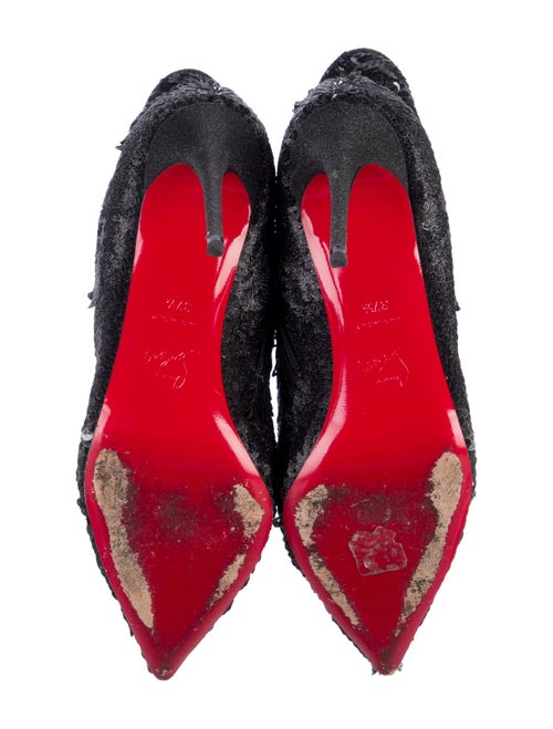 Christian Louboutin Sequins Glitter Accents Boots