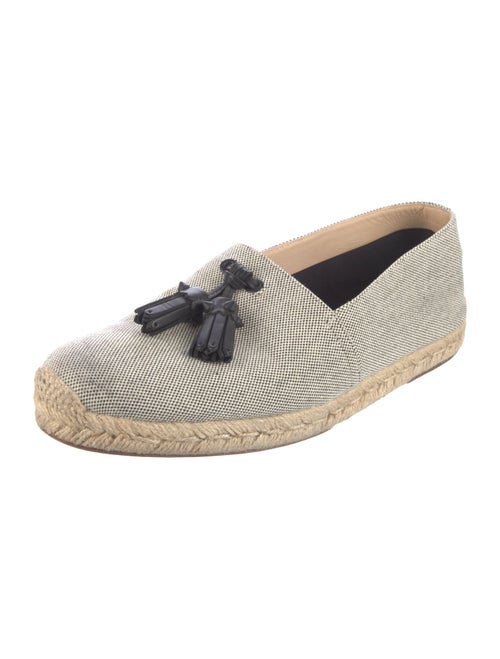 Christian Louboutin Spike Accents Canvas Espadrilles