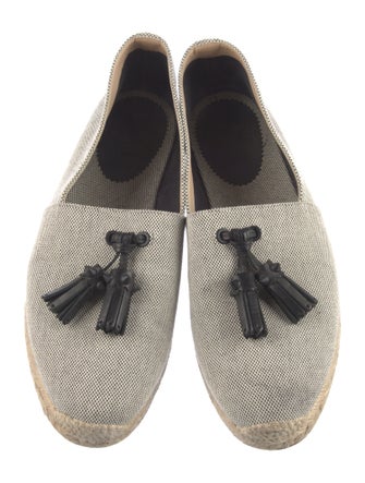 Christian Louboutin Spike Accents Canvas Espadrilles