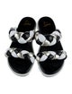 Christian Louboutin Leather Braided Accents Slides