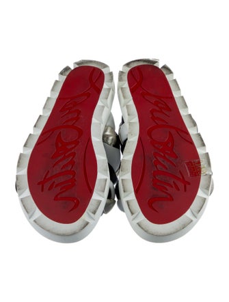 Christian Louboutin Leather Braided Accents Slides