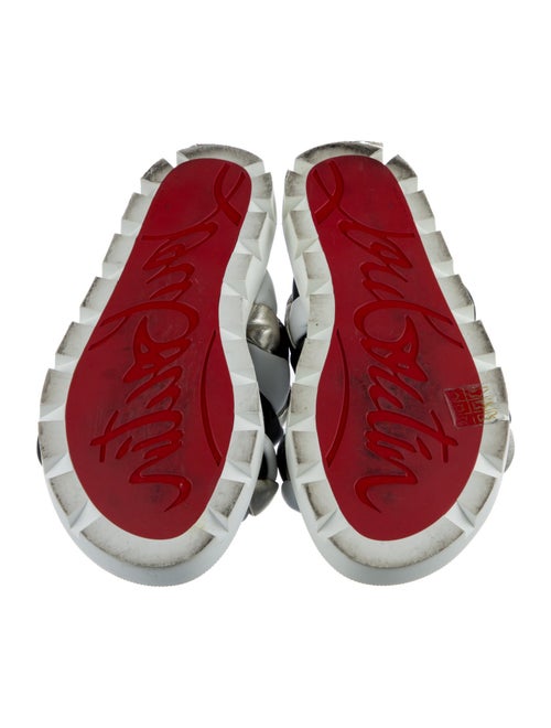 Christian Louboutin Leather Braided Accents Slides