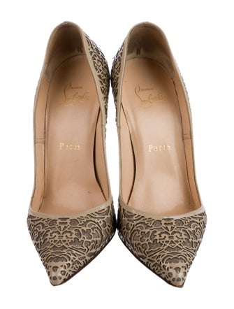 Christian Louboutin Patent Leather Patterned Pumps