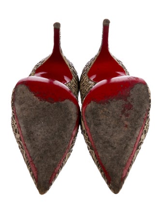 Christian Louboutin Patent Leather Patterned Pumps