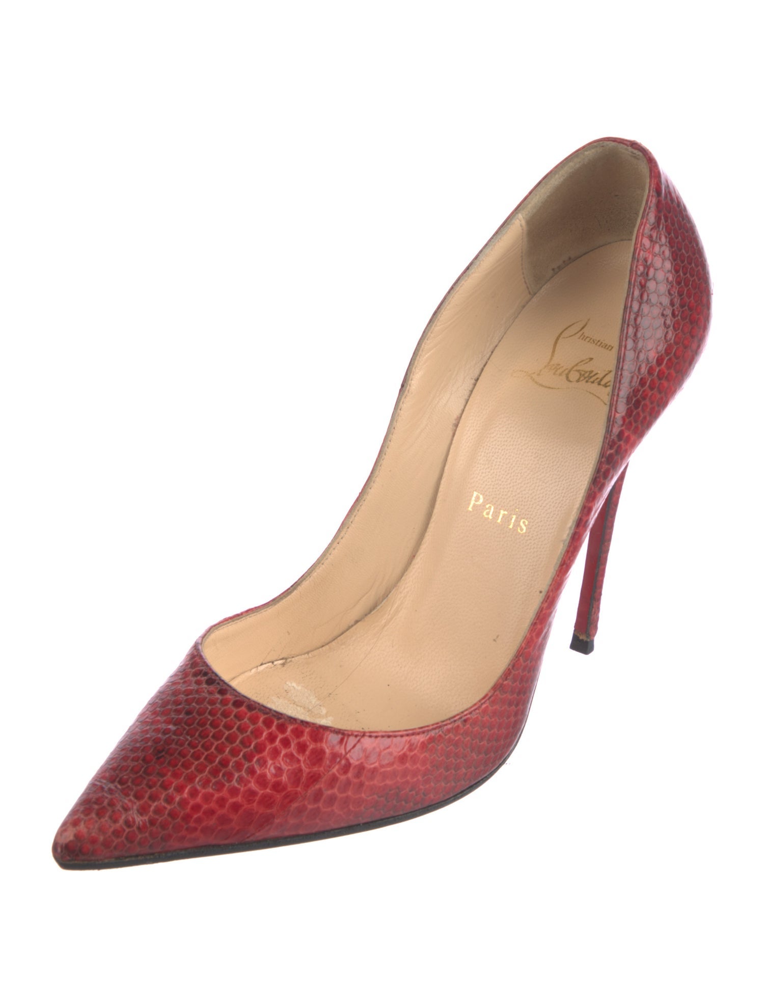 Christian Louboutin Snakeskin Animal Print Pumps