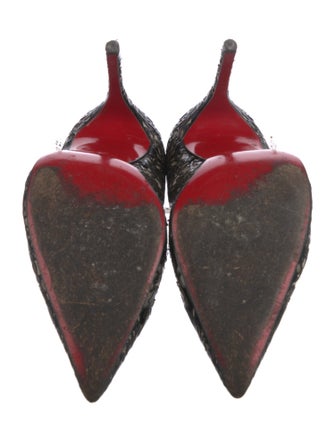 Christian Louboutin Leather Floral Print Pumps