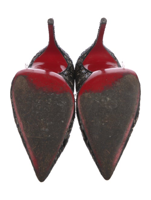 Christian Louboutin Leather Floral Print Pumps