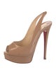 Christian Louboutin Patent Leather Slingback Sandals
