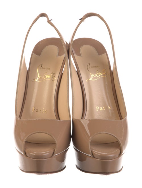 Christian Louboutin Patent Leather Slingback Sandals