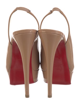 Christian Louboutin Patent Leather Slingback Sandals