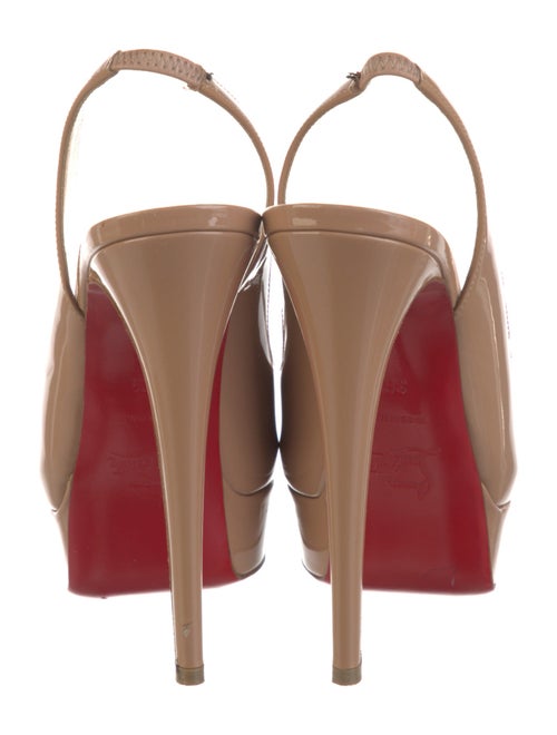 Christian Louboutin Patent Leather Slingback Sandals