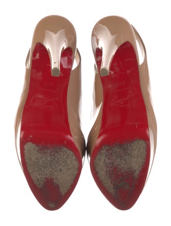 Christian Louboutin Patent Leather Slingback Sandals