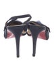 Christian Louboutin Satin Bow Accents Slingback Pumps