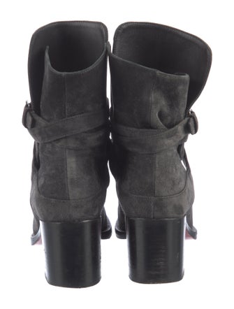Christian Louboutin Suede Combat Boots