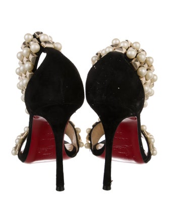 Christian Louboutin Suede Studded Accents Sandals