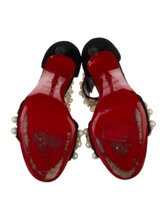 Christian Louboutin Suede Studded Accents Sandals